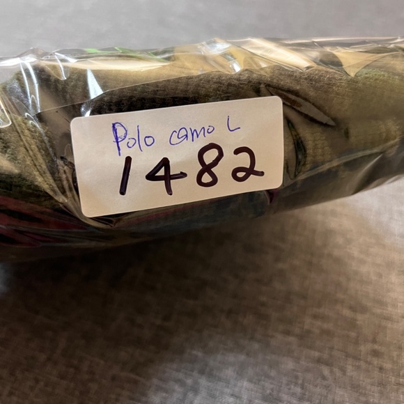 Polo Ralph Lauren Waffle Knit Camo Crew Long Sleeve Shirt - Men's Size L - Green - Picture 8 of 8